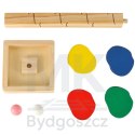 Drzewko edukacyjne klocki drewniane tor kulkowy Kulodrom Montessori