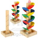 Drzewko edukacyjne klocki drewniane tor kulkowy Kulodrom Montessori