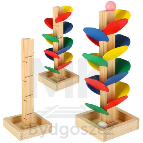 Drzewko edukacyjne klocki drewniane tor kulkowy Kulodrom Montessori Drzewko edukacyjne klocki drewniane tor kulkowy Kulodrom Montessori