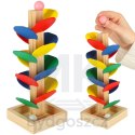 Drzewko edukacyjne klocki drewniane tor kulkowy Kulodrom Montessori