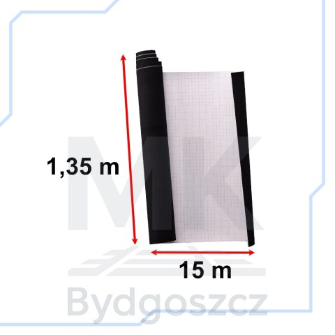 Folia rolka aksamitna czarna 1,35x15m Folia rolka aksamitna czarna 1,35x15m