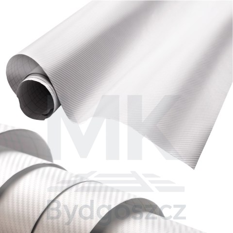 Folia rolka carbon 3D biała 1,27x28m Folia rolka carbon 3D biała 1,27x28m