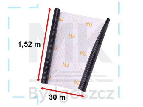 Folia rolka carbon 3D czarna 1,52x30m Folia rolka carbon 3D czarna 1,52x30m