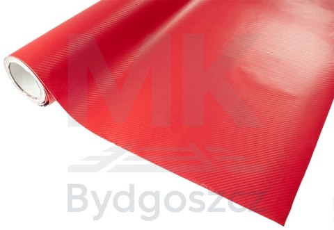 Folia rolka carbon 3D czerwona 1,27x28m Folia rolka carbon 3D czerwona 1,27x28m