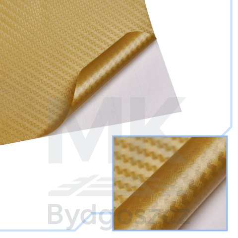 Folia rolka carbon 3D złota 1,27x28m Folia rolka carbon 3D złota 1,27x28m