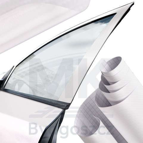 Folia rolka carbon 4D biała 1,52x30m Folia rolka carbon 4D biała 1,52x30m