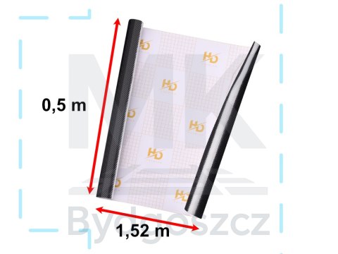 Folia rolka carbon 5D czarna 1,52x18m Folia rolka carbon 5D czarna 1,52x18m
