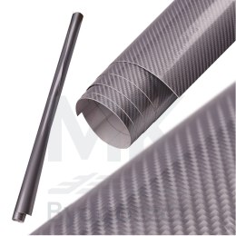 Folia rolka carbon 5D srebrna 1,52x18m