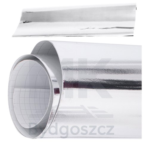 Folia rolka lustrzana lustro chrom srebrna 1,52x18m Folia rolka lustrzana lustro chrom srebrna 1,52x18m