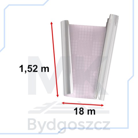 Folia rolka lustrzana lustro chrom srebrna 1,52x18m Folia rolka lustrzana lustro chrom srebrna 1,52x18m
