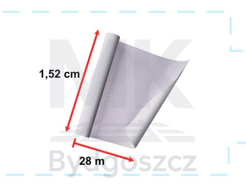 Folia rolka matowa gładka srebrna 1,52x28m Folia rolka matowa gładka srebrna 1,52x28m
