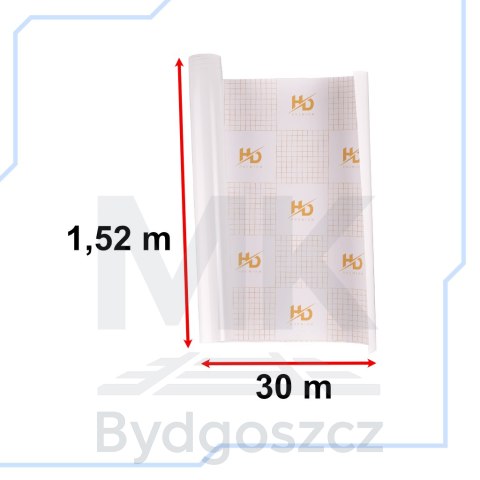 Folia rolka połysk biała 1,52x30m Folia rolka połysk biała 1,52x30m