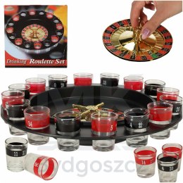 Imprezowa ruletka alkoholowa gra zestaw prezent na urodziny + kieliszki 16 szt.