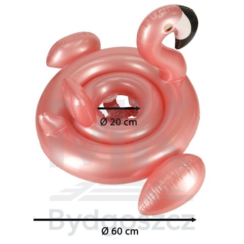 Kółko do pływania dla niemowląt koło pontonik dla dzieci z siedziskiem kółko plażowe flaming max 20kg 1-3lata 60 cm Kółko do pływania dla niemowląt koło pontonik dla dzieci z siedziskiem kółko plażowe flaming max 20kg 1-3lata 60 cm
