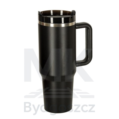 Kubek termiczny ze słomką i uchwytem termos 1200ml czarny Kubek termiczny ze słomką i uchwytem termos 1200ml czarny