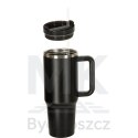 Kubek termiczny ze słomką i uchwytem termos 1200ml czarny