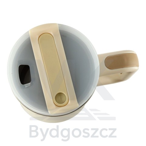 Kubek termiczny ze słomką i uchwytem termos 1200ml kremowy Kubek termiczny ze słomką i uchwytem termos 1200ml kremowy