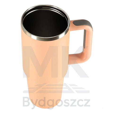 Kubek termiczny ze słomką i uchwytem termos 1200ml róż pudrowy Kubek termiczny ze słomką i uchwytem termos 1200ml róż pudrowy