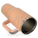 Kubek termiczny ze słomką i uchwytem termos 1200ml róż pudrowy
