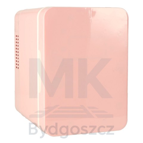 Lodówka turystyczna elektryczna samochodowa mini na jedzenie kosmetyki grzanie chłodzenie 2w1 4L różowa Lodówka turystyczna elektryczna samochodowa mini na jedzenie kosmetyki grzanie chłodzenie 2w1 4L różowa