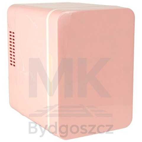 Lodówka turystyczna elektryczna samochodowa mini na jedzenie kosmetyki grzanie chłodzenie 2w1 4L różowa Lodówka turystyczna elektryczna samochodowa mini na jedzenie kosmetyki grzanie chłodzenie 2w1 4L różowa