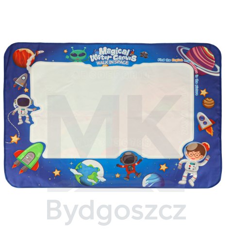 Mata wodna do malowania rysowania wodą mazaki pieczątki szablony wałek 120x90cm kosmos Mata wodna do malowania rysowania wodą mazaki pieczątki szablony wałek 120x90cm kosmos