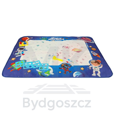 Mata wodna do malowania rysowania wodą mazaki pieczątki szablony wałek 120x90cm kosmos Mata wodna do malowania rysowania wodą mazaki pieczątki szablony wałek 120x90cm kosmos