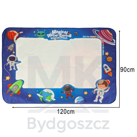 Mata wodna do malowania rysowania wodą mazaki pieczątki szablony wałek 120x90cm kosmos Mata wodna do malowania rysowania wodą mazaki pieczątki szablony wałek 120x90cm kosmos