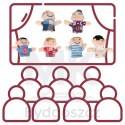 Pacynki pluszowe maskotki palczatki rodzinka teatrzyk zestaw kukiełek na palce 6 szt.
