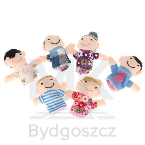 Pacynki pluszowe maskotki palczatki rodzinka teatrzyk zestaw kukiełek na palce 6 szt. Pacynki pluszowe maskotki palczatki rodzinka teatrzyk zestaw kukiełek na palce 6 szt.