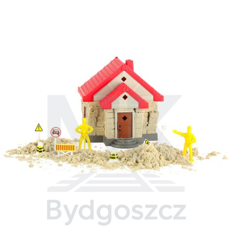 Piasek dla dzieci 750g domek foremki figurki zestaw kreatywny Piasek dla dzieci 750g domek foremki figurki zestaw kreatywny