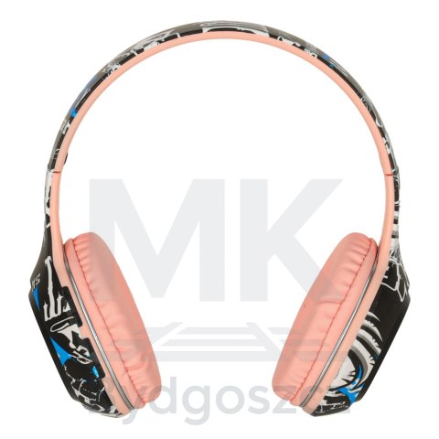 Słuchawki bezprzewodowe nauszne Bluetooth Gaming Sport różowe Słuchawki bezprzewodowe nauszne Bluetooth Gaming Sport różowe
