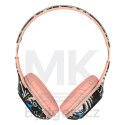 Słuchawki bezprzewodowe nauszne Bluetooth Gaming Sport różowe