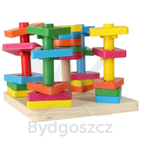 Sorter drewniany układanka zręcznościowa 5 wież Sorter drewniany układanka zręcznościowa 5 wież