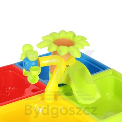 Stolik wodny cztery części piaskownica łopatki konewka stołek Stolik wodny cztery części piaskownica łopatki konewka stołek