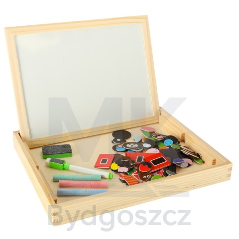 Tablica magnetyczna kredowa wielofunkcyjna farma + kredka marker gąbka Tablica magnetyczna kredowa wielofunkcyjna farma + kredka marker gąbka