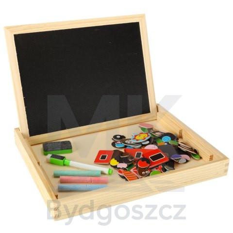 Tablica magnetyczna kredowa wielofunkcyjna farma + kredka marker gąbka Tablica magnetyczna kredowa wielofunkcyjna farma + kredka marker gąbka
