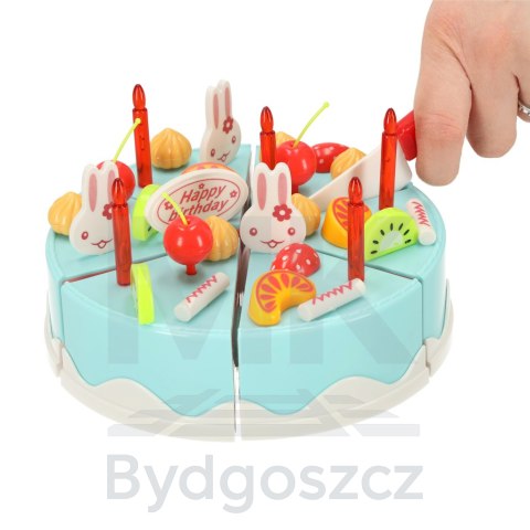 Tort urodzinowy do krojenia kuchnia 75 elementów niebieski Tort urodzinowy do krojenia kuchnia 75 elementów niebieski