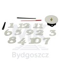 Zegar Ścienny naklejany DIY regulowany nowoczesny srebrny 12 godzin