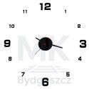 Zegar ścienny do salonu kuchni DIY naklejany nowoczesny 3D czarny 4 duże cyfry