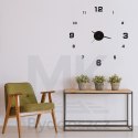 Zegar ścienny do salonu kuchni DIY naklejany nowoczesny 3D czarny 4 duże cyfry
