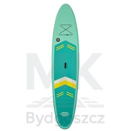 Deska SUP pompowana do pływania z siedzeniem akcesoriami wiosło zestaw turkusowa 350 cm