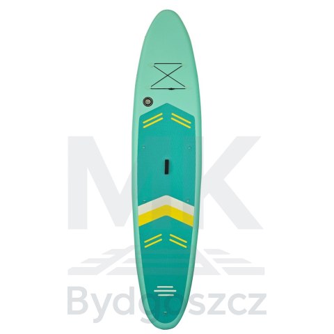 Deska SUP pompowana do pływania z siedzeniem akcesoriami wiosło zestaw turkusowa 350 cm Deska SUP pompowana do pływania z siedzeniem akcesoriami wiosło zestaw turkusowa 350 cm