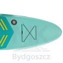 Deska SUP pompowana do pływania z siedzeniem akcesoriami wiosło zestaw turkusowa 350 cm