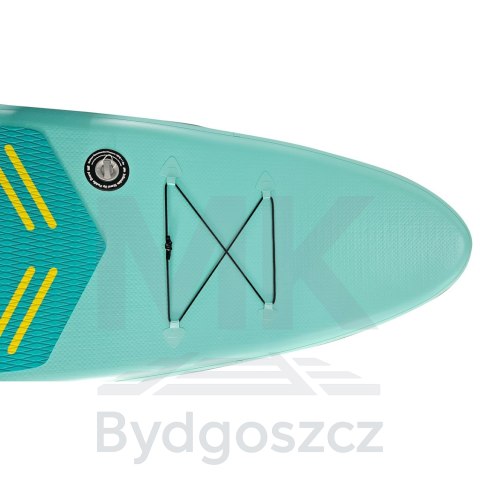 Deska SUP pompowana do pływania z siedzeniem akcesoriami wiosło zestaw turkusowa 350 cm Deska SUP pompowana do pływania z siedzeniem akcesoriami wiosło zestaw turkusowa 350 cm