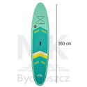 Deska SUP pompowana do pływania z siedzeniem akcesoriami wiosło zestaw turkusowa 350 cm