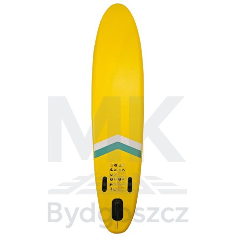 Deska SUP pompowana do pływania z siedzeniem akcesoriami wiosło zestaw żółta 350 cm Deska SUP pompowana do pływania z siedzeniem akcesoriami wiosło zestaw żółta 350 cm
