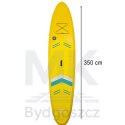 Deska SUP pompowana do pływania z siedzeniem akcesoriami wiosło zestaw żółta 350 cm
