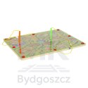 Gra labirynt magnetyczna planszowa drewniana do podróży duże miasto 2 graczy