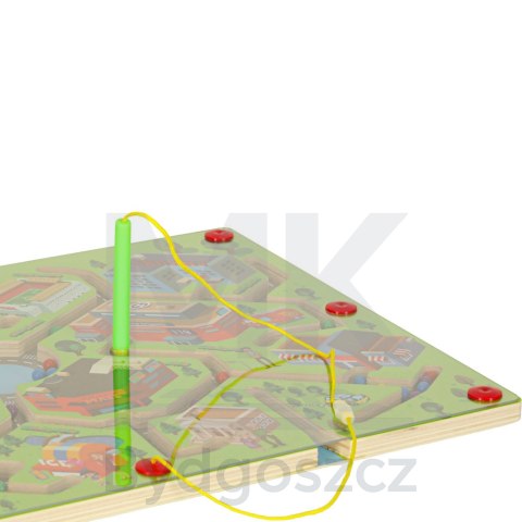 Gra labirynt magnetyczna planszowa drewniana do podróży duże miasto 2 graczy Gra labirynt magnetyczna planszowa drewniana do podróży duże miasto 2 graczy